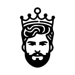Royal King, Queen Silhouettes Crowns SVG Clipart.