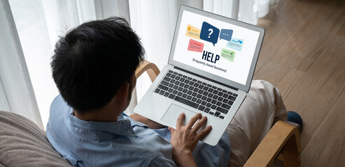 Help screen on the website provide answer to FAQ frequently asked question snugly with knowledge...