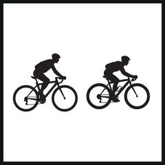 silhouette of a Cycling clipart. Mountain bike