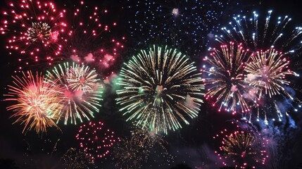 Fireworks, Black Background