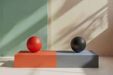 A minimalistic art composition with geometric shapes highlighting the elegance and simplicity of modern design