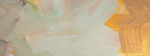Art modern oil and acrylic smear blot canvas painting wall. Abstract texture gold, beige color...