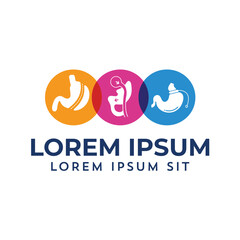 Adjustable Gastric Band, Roux-en-Y Gastric Bypass, Gastric Balloon, Laparoscopic Sleeve Gastrectomy, Weight Loss Surgery vector Illustration logo icon