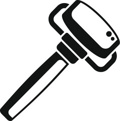 Blacksmith hammer for shaping metal objects in simple style isolated