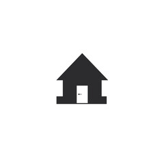 Fototapeta premium Real estate home icon flat vector design