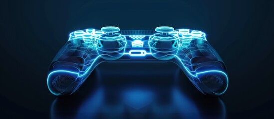 A Futuristic Digital Render of a Game Controller