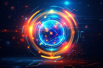 Artistic representation of a glowing orb in a futuristic scene capturing the essence of energy and innovation