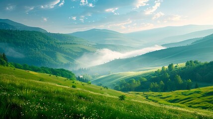 beautiful summer landscape in the mountains.