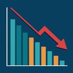 business graph with arrow