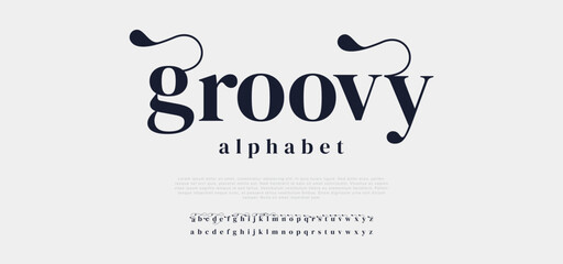 Groovy luxury elegant typography vintage serif font wedding invitation logo music fashion property	