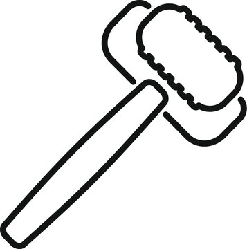 recommend clip art: Simple line icon of a judge's gavel, symbolizing law, justice, and legal proceedings