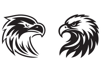 Eagle head logo vector design, Hand drawn eagle head logo Icon