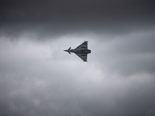 European Fighter Jet Military Aircraft - Stormy Sky