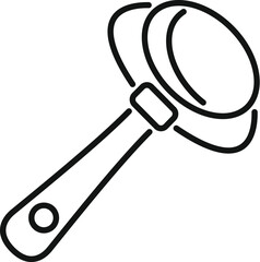 Metal detector icon, outline style, suitable for treasure hunting, metal detecting, searching and similar concepts