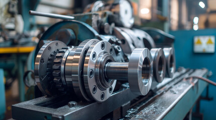 Fototapeta premium Improve your machinery's reliability with our durable industrial couplings and clutches.