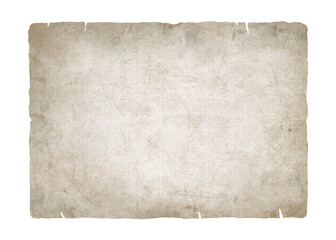 Obraz premium Vintage old paper sheet with ripped edges. Antique ragged faded paper texture