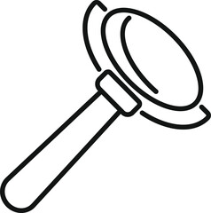 Simple icon of a magnifying glass, perfect for representing concepts like research and investigation