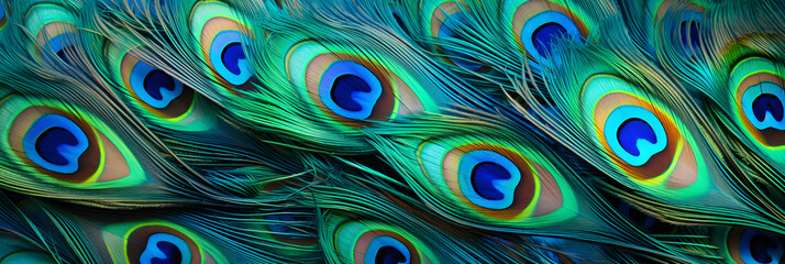 Majestic Showcase of Vibrant Peacock feathers - Exquisite, Colorful, and Magnificently Detailed