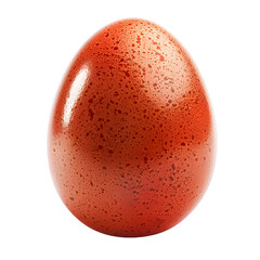[Transparent Background PNG]Single Orange Easter Egg Isolated on White Background