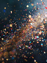 Confetti Particle Explosion Abstract Background