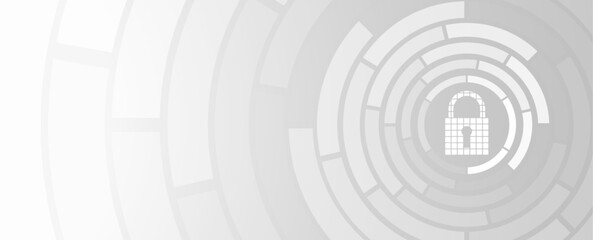 Cyber security and information or network protection. Future cyber technology web services for business and internet project. Vector art.