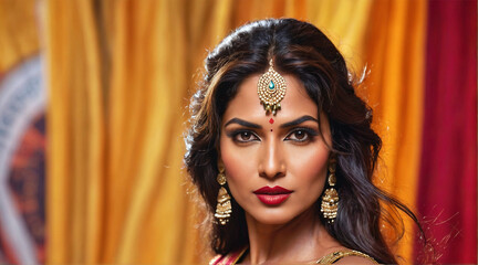 Fototapeta premium Beautiful and very attractive Indian warrior queen