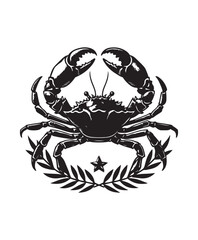crab vector art,graphics crabs icons set,vintage illustration crab clipart,vector crabs flat style artwork design