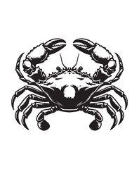 crab vector art,graphics crabs icons set,vintage illustration crab clipart,vector crabs flat style artwork design © Graphic_Design