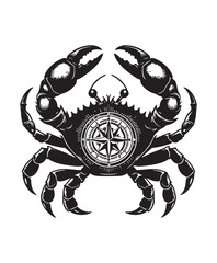 Fototapeta premium crab vector art,graphics crabs icons set,vintage illustration crab clipart,vector crabs flat style artwork design