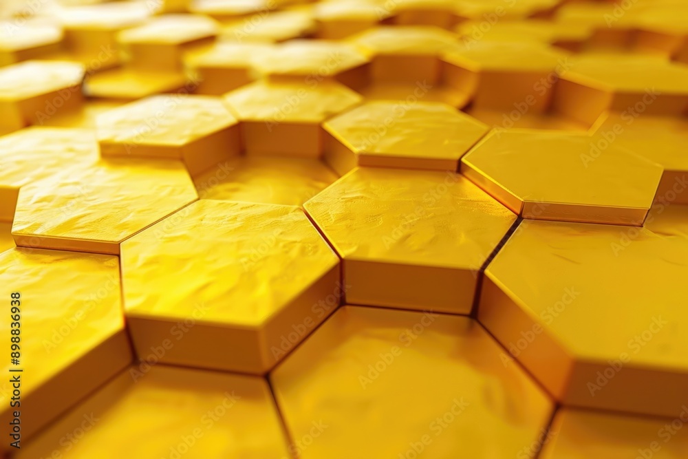 Poster a collection of yellow boxes piled high, ideal for use in business or office settings