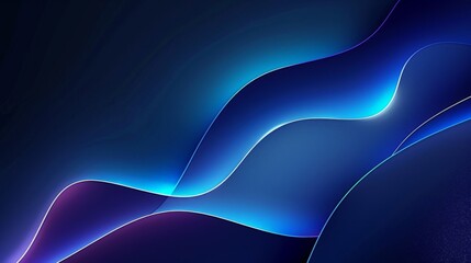 Elegant and seamless blue and purple waves flowing on a dark abstract background, evoking a sense of movement