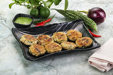 Indian style - chicken kebab with herbs