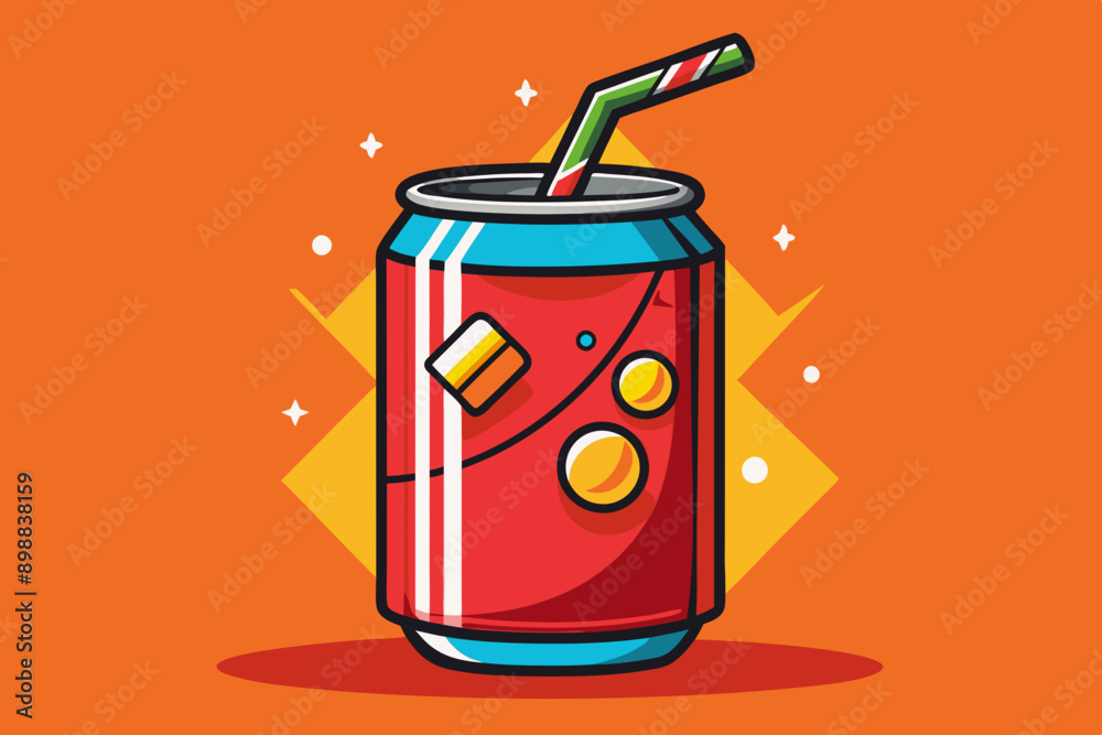 Wall mural soda drinks vector art illustration