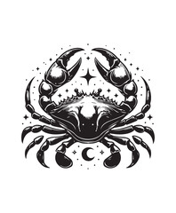 crab vector art,graphics crabs icons set,vintage illustration crab clipart,vector crabs flat style artwork design