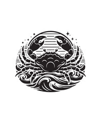 crab vector art,graphics crabs icons set,vintage illustration crab clipart,vector crabs flat style artwork design