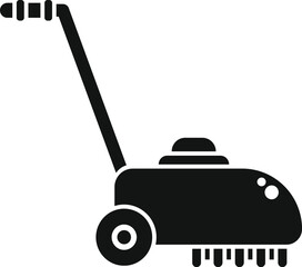 Fototapeta premium Cleaning machine icon representing cleaning service and equipment, perfect for websites and apps