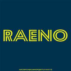 luxury modern font alphabetical vector set