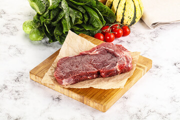 Raw rib eye beef premium steak
