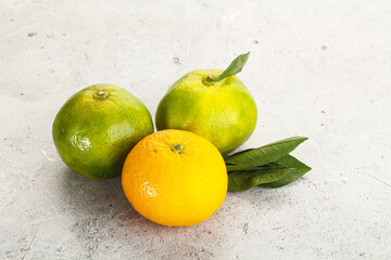 Fresh ripe sweet juicy mandarins