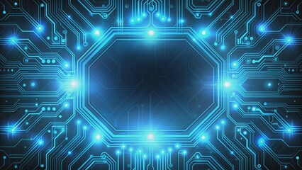 Futuristic circuitry pattern with glowing digital technology background, digital, luminous, circuit