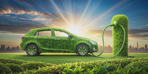 Green fuel concept with futuristic technology for sustainable energy solutions , Green, fuel, tomorrow
