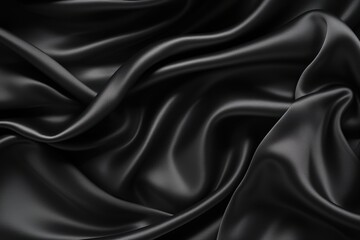 Fototapeta premium background black silk satin with smooth folds, in the style of nabis, gray, poured