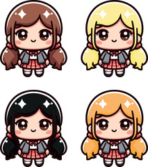 school girl cute kawaii