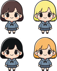 school cute girl kawaii