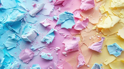 Colored background with sugared paper
