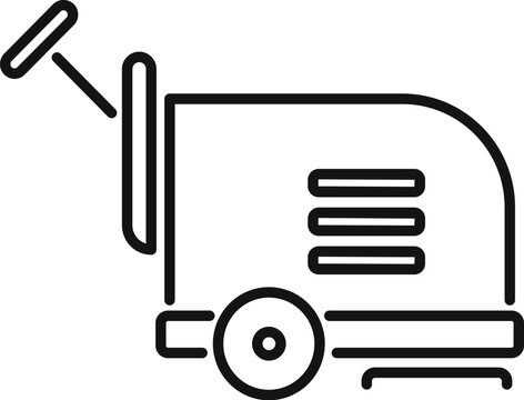 recommend clip art: Professional polishing machine cleaning and buffing floor icon outline