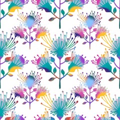 Simple floral seamless pattern with flowers for fabrics and cards and linens