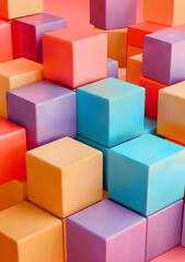 Obraz premium Colorful Cubes Abstract Background Design