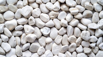 White pebble stone background for interior decoration with copy space