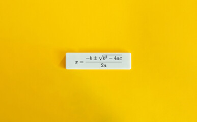 The Quadratic Formula. 